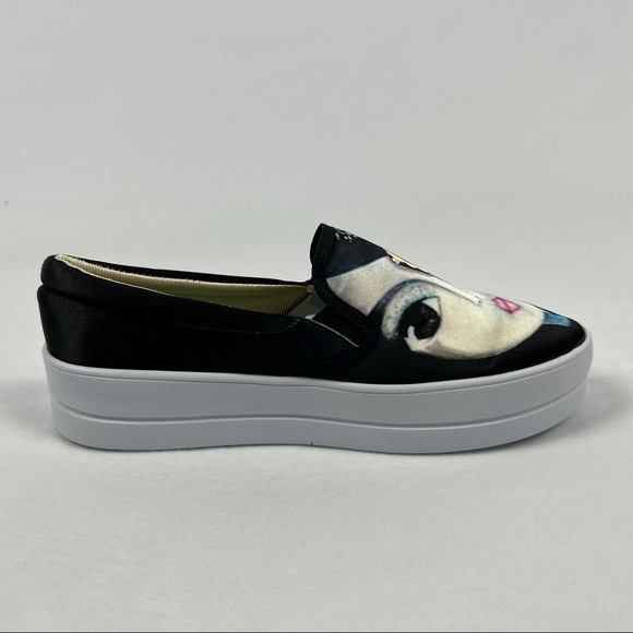 Butterfly Platform Slip On Art Canvas Sneakers Size 9 - Picture 4 of 7